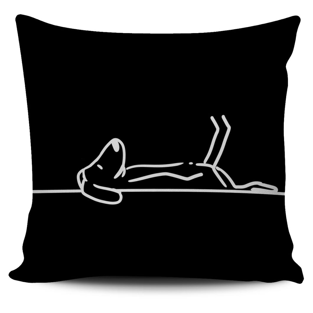 Dog Snooze Black Pillow