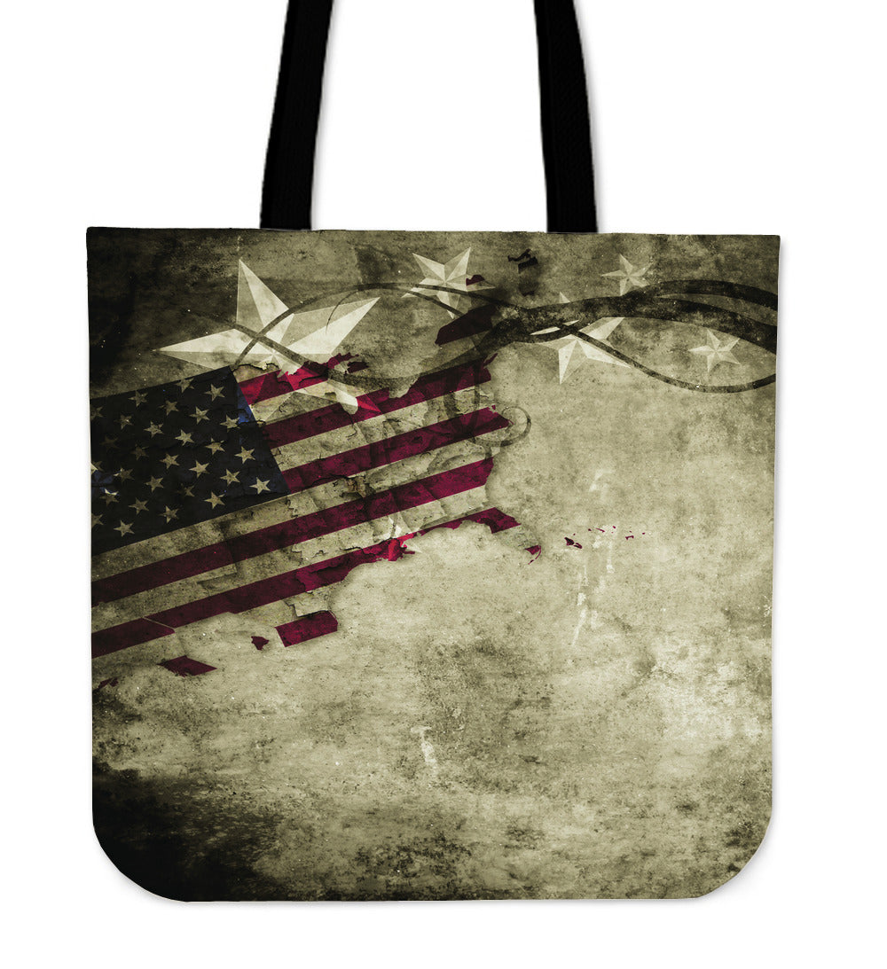 Sepia Flag Tote Bag