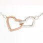 Necklace - Interlocking Hearts - To My Daughter