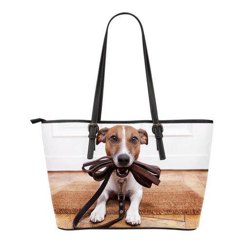 Jack Russell Dog Lovers Small Leather Tote