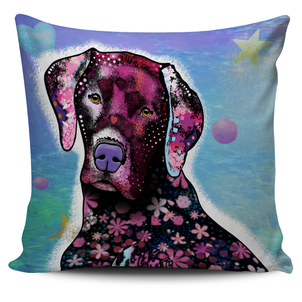 Blue Dog Pillow Cover