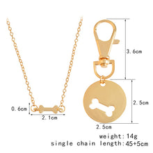 Dog Bone Charm Necklace And Collar Matching Jewelry