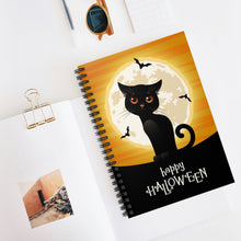 Halloween Black Cat - Spiral Notebook