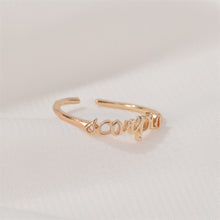 Minimalist thin Open Gold 12 Star - Custom Zodiac Rings For Women