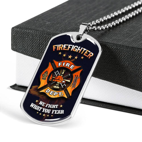 Luxury Dog Tag - Firefighter -  Ball Chain