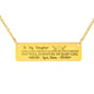 To My Daughter Necklace - [FREE+Shipping]