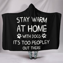 Stay warm at home with dogs Hooded Blanket
