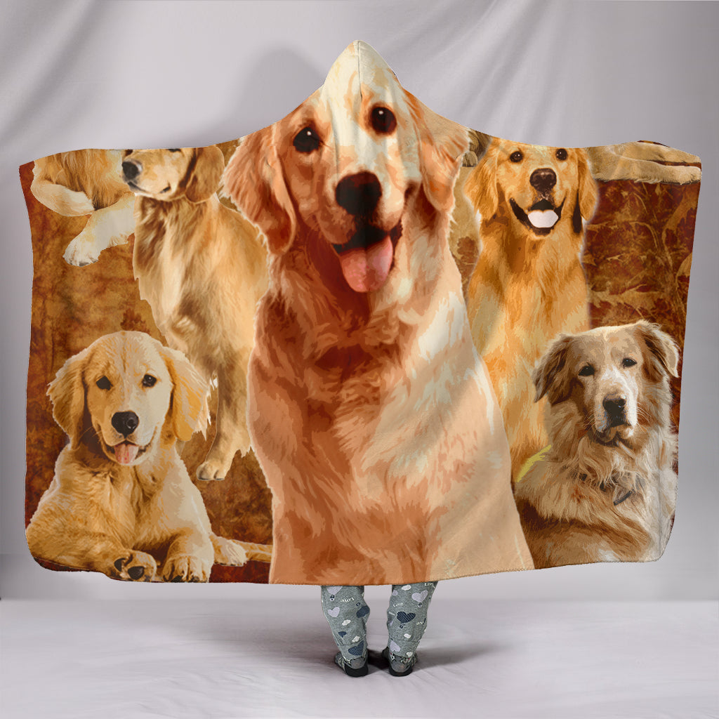 Golden Retriever Hooded Blanket