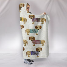 Dogs In Coats Hooded Blanket