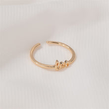 Minimalist thin Open Gold 12 Star - Custom Zodiac Rings For Women